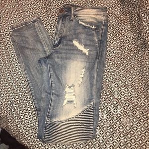 Ripped & Ribbed Fashion Nova Jeans - New